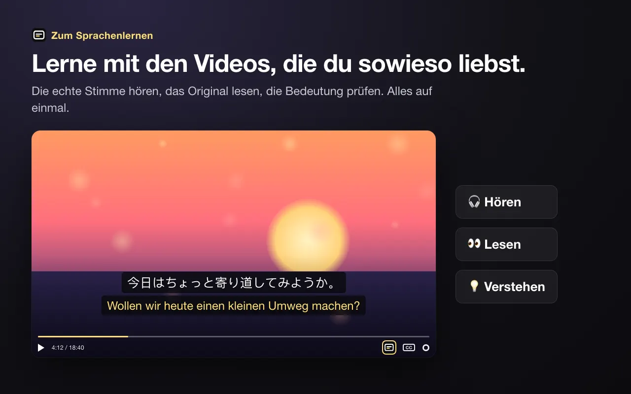 Lerne mit den Videos, die du sowieso liebst.
