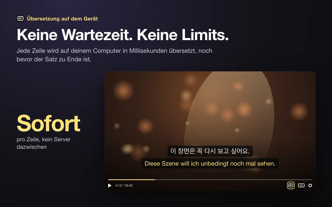 Keine Wartezeit. Keine Limits.