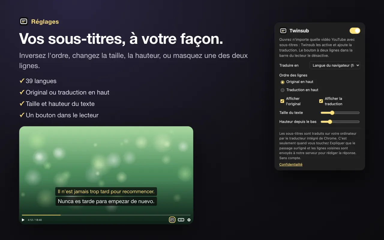 Vos sous-titres, à votre façon.